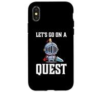 Carcasa para iPhone X/XS Jugador RPG Let's Go On A Quest Knight Warrior Player