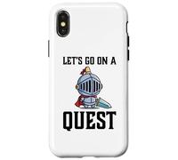 Carcasa para iPhone X/XS Jugador RPG Let's Go On A Quest Knight Warrior Player