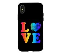 Carcasa para iPhone X/XS Jugador Tuba Amor Deletreado Corazón