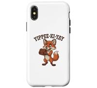 Carcasa para iPhone X/XS Juguetón Occidental Yippee-KI-Yay Cartoon Fox Treasure I