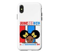 Carcasa para iPhone X/XS Juneteenth es mi Día de la Independencia Little Miss Black Queen
