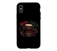 Carcasa para iPhone X/XS Juneteenth Rhythm of Freedom Djembe Drum Music