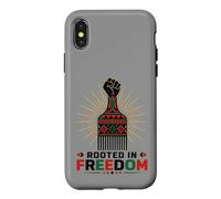 Carcasa para iPhone X/XS Juneteenth Rooted in Freedom Afro Pick Fist