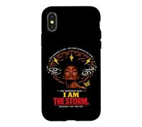 Carcasa para iPhone X/XS Juneteenth She Whispered I Am The Storm Women's Black History