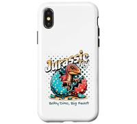 Carcasa para iPhone X/XS Jurassic Joy Baby Dinosaur Big Heart Cute Dino Art