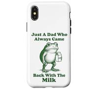 Carcasa para iPhone X/XS Just A Dad Who Always Came Back with The Milk Frog