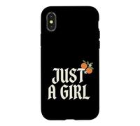Carcasa para iPhone X/XS Just A Girl Gothic Typography Design