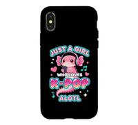 Carcasa para iPhone X/XS Just a Girl Who Loves K-Pop Axolotl Women K-Pop Music