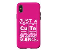 Carcasa para iPhone X/XS Just a Girl Who Loves Science Cute Girls Science Teacher