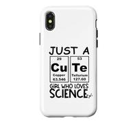 Carcasa para iPhone X/XS Just a Girl Who Loves Science Cute Girls Science Teacher