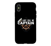 Carcasa para iPhone X/XS Just Call Me Captain - Boating Sailor - Anchor Boat Sailing