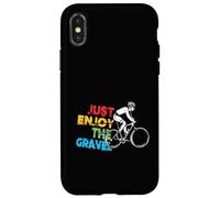 Carcasa para iPhone X/XS Just Enjoy The Gravel - Paseo en Bicicleta de Grava