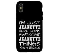 Carcasa para iPhone X/XS Just Jeanette Here Doing Jeanette Things Nombre
