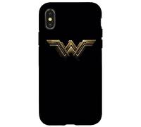 Carcasa para iPhone X/XS Justice League Movie Wonder Woman Logo: Black Background