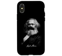 Carcasa para iPhone X/XS Karl Marx Retrato Socialismo Teoría Política Icono