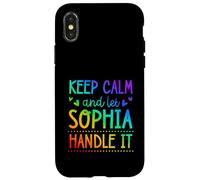 Carcasa para iPhone X/XS Keep Calm and Let Sophia Handle It Chill Nombre