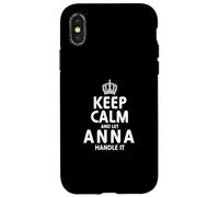 Carcasa para iPhone X/XS Keep Calm Anna t-Shirt Sudadera con Capucha Regalos