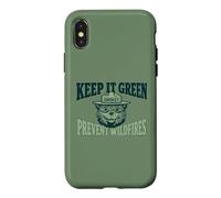 Carcasa para iPhone X/XS Keep It Green Vintage Smokey Bear Prevent Wildfires