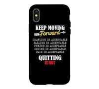 Carcasa para iPhone X/XS Keep Moving Forward and Don't Quit Quitting