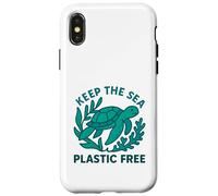 Carcasa para iPhone X/XS Keep The Sea - Tortuga Marina sin plástico, Día ecológico de la Tierra