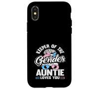 Carcasa para iPhone X/XS Keeper of The Gender Auntie Loves You Messy Bun Gafas de Sol
