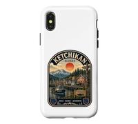 Carcasa para iPhone X/XS Ketchikan Alaska Viaje a Ketchikan Vacation Family Trip