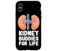 Carcasa para iPhone X/XS Kidney Buddies For Life Donante sobreviviente de trasplante de riñón