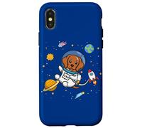 Carcasa para iPhone X/XS Kids Boys Girls Astronaut Space Rhodesian Ridgeback Lover