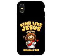 Carcasa para iPhone X/XS Kind Like Jesus Efesians Versículo de la Biblia Cute Kid Christianity