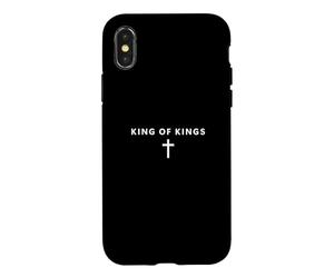 Carcasa para iPhone X/XS King of Kings Minimalista Fe Jesús Cool Christian