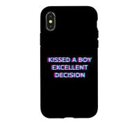 Carcasa para iPhone X/XS Kissed A Boy Excellent Decision Gay Men Pride Ally LGBTQ