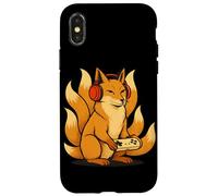 Carcasa para iPhone X/XS Kitsune Gamer Japonés Vintage Anime Japón Ukiyo-e Retro