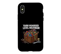 Carcasa para iPhone X/XS Knitting Crochet Yarn Hoarder Level Maximum