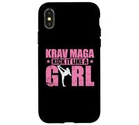 Carcasa para iPhone X/XS Krav Maga patea como una Chica en Defensa Personal con Estilo