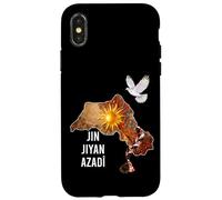 Carcasa para iPhone X/XS Kurdistán Nowruz, Jin, Jiyan, Azadî Rojava Amo Kurdistán