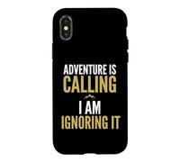 Carcasa para iPhone X/XS La Aventura está Llamando Lo Estoy ignorando Introvertido Hiker