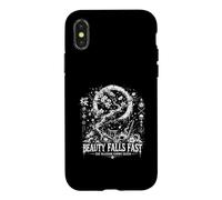Carcasa para iPhone X/XS La Belleza Cae rápido El Blgssom Conoce a la Muerte Samurai