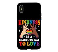 Carcasa para iPhone X/XS La bondad es una Hermosa Manera de amar el Orgullo Gay LGBTQ Rainbow