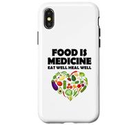 Carcasa para iPhone X/XS La Comida es Medicina Comer Bien Sanar Bien Vegano