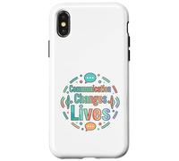 Carcasa para iPhone X/XS La comunicación Cambia Vidas diseño de Conciencia