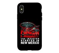Carcasa para iPhone X/XS La invasión comenzó en New Mexico UFO Cowboy