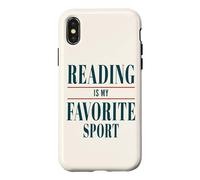 Carcasa para iPhone X/XS La Lectura es mi Deporte Favorito | Amantes de los Libros Lectores y autores