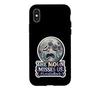 Carcasa para iPhone X/XS La Luna Nos extraña #LetsGoBack Llorando Luna Triste