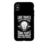 Carcasa para iPhone X/XS La luz viaja más rápido Que el Sonido... Genial y Divertido Dicho novedoso