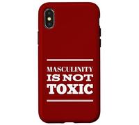 Carcasa para iPhone X/XS La masculinidad no es tóxica Entrenamiento de Humor Masculino Alfa político