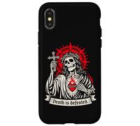 Carcasa para iPhone X/XS La Muerte es derrotada Oscuro Cristiano Gótico Esqueleto Fe G
