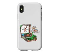 Carcasa para iPhone X/XS La música es Amor en Busca de una Palabra Tocadiscos Vintage