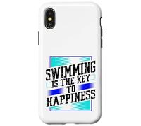 Carcasa para iPhone X/XS La natación es la Clave de la Felicidad Swim Team Nadador