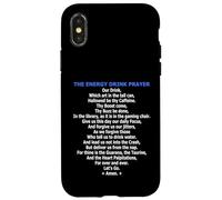 Carcasa para iPhone X/XS La oración de la Bebida energética - Parodia Divertida para Jugadores y Estudiantes