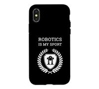 Carcasa para iPhone X/XS La robótica es mi Deporte Retro Mech BOT Equipo de ingeniería Stem